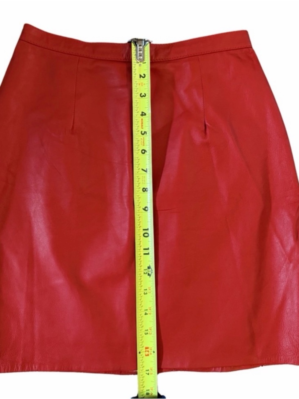LEXIO Red Leather Jacket and Skirt Set - Picture 10 of 12